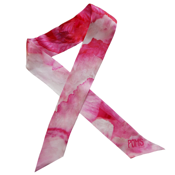 POMS - Pink rose silk scarf