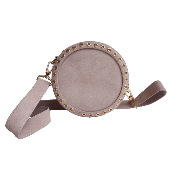 POMS - Genuine suede leather bag - coral beige